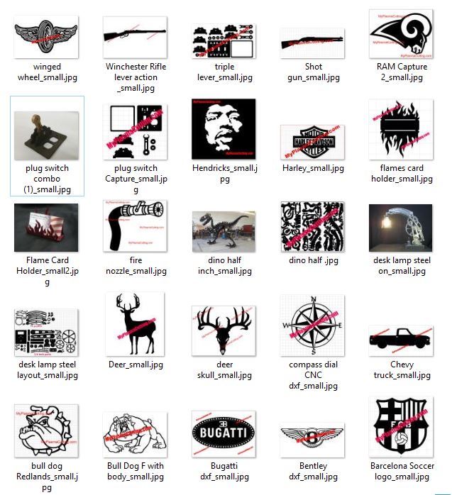 dxf format complete art collection on CD for plasma cutting 130+ files by FNFAB