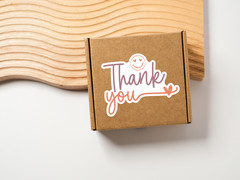 36 Thank You Stickers SVG Bundle Small Business Packaging Decals PNG Cricut