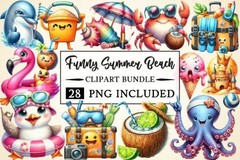 Mega Summer Clipart Bundle, 50 Collections, Digital Download