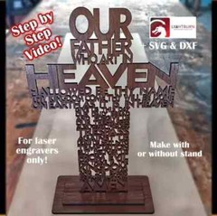 Lord’s Prayer Cross with Base Celtic svg, cross dxf, png Design Digital File