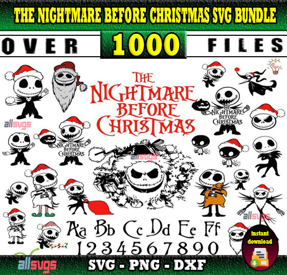 Nightmare before Chirstmas SVG Bundle – Halloween & Horror Cut Files for Cricut