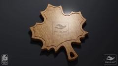 Maple Leaf Cutting Board – CNC files for Wood (svg, dxf, eps, pdf, ai, stl)