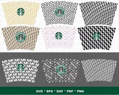 Starbucks Wrap Luxury SVG Bundle, SVG Files for Print & Cricut, Silhouette