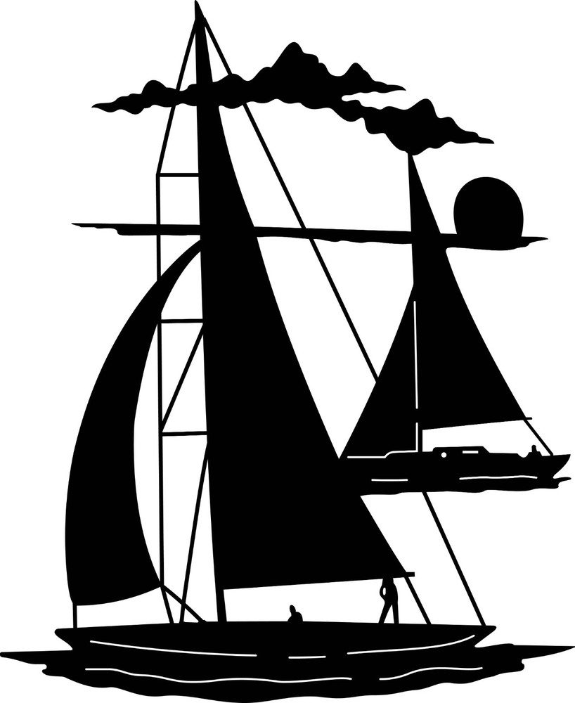 Boats scenery Wall Art – DXF SVG DWG PDF Vector CNC Plasma Laser cutting files