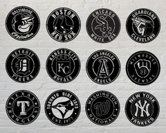 Bundle MLB teams badge laser cut files svg, dxf, eps. ai, pdf, png Ready to cut