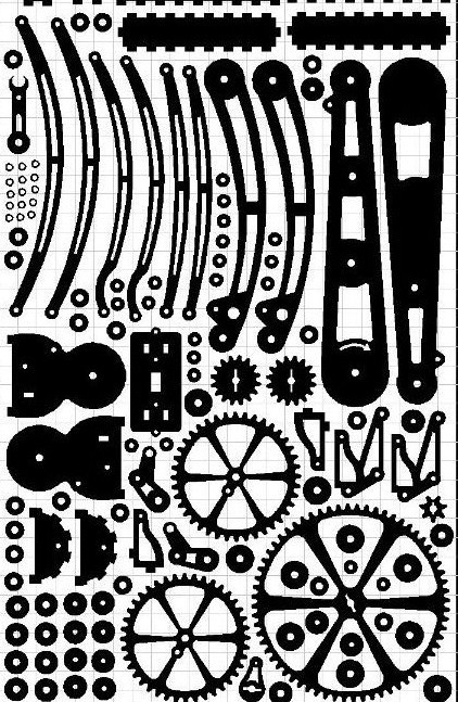 Steam punk wood lamp dxf format file for CNC cutting on CD for LASER