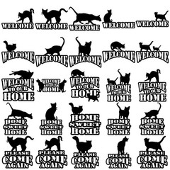 2 Disc CNC Bear & Cat Graphics ClipArt in EPS, DXF, SVG 4 PLASMA ROUTER LASER +