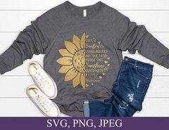 SVG,PNG,JPEG “She’s a sunflower strong and bold and true to herself” For Cricut