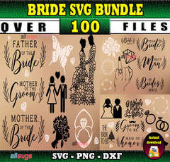 Bride SVG Bundle, SVG Files for Print & Cricut, Silhouette & Laser Cutting