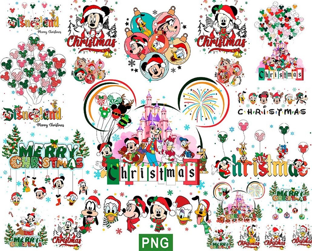 Bundle Magic Mouse Christmas Holiday Season Png, Xmas Png