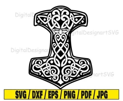 Vector files, laser cutting Hammer Of Thor Design Cdr, Eps, Dxf, Dwg and Svg