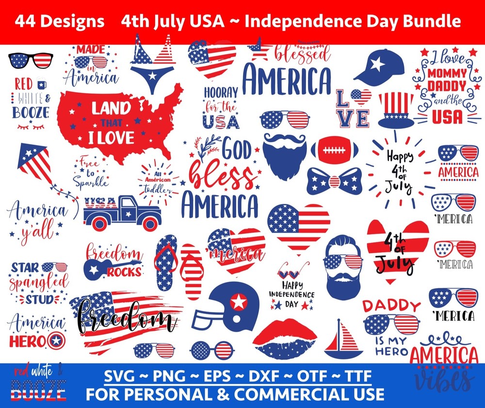 44 designs 4th of July SVG Bundle, patriotic svg, america svg, Fourth July SVG
