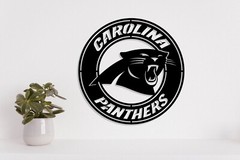 Carolina Panthers badge laser cut vector files dxf, svg, eps. ai, pdf, png