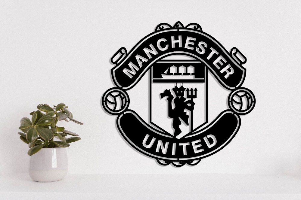 Manchester United metal Laser Cut file dxf, svg, eps. ai, pdf, png Ready to cut