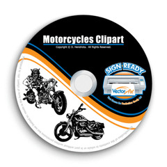 MOTORCYCLE-CHOPPER-BIKER CLIPART-VECTOR CLIP ART-VINYL CUTTER PLOTTER GRAPHIC CD
