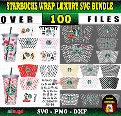 Starbucks Wrap Luxury SVG Bundle, SVG Files for Print & Cricut, Silhouette