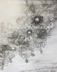 Digital Download Clip Art “LACE, PEARLS & PRECIOUS STONES”, pack of 40