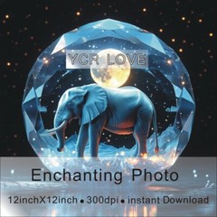 Digital Image Picture Wallpaper Background AI Art Digital Download Elephant