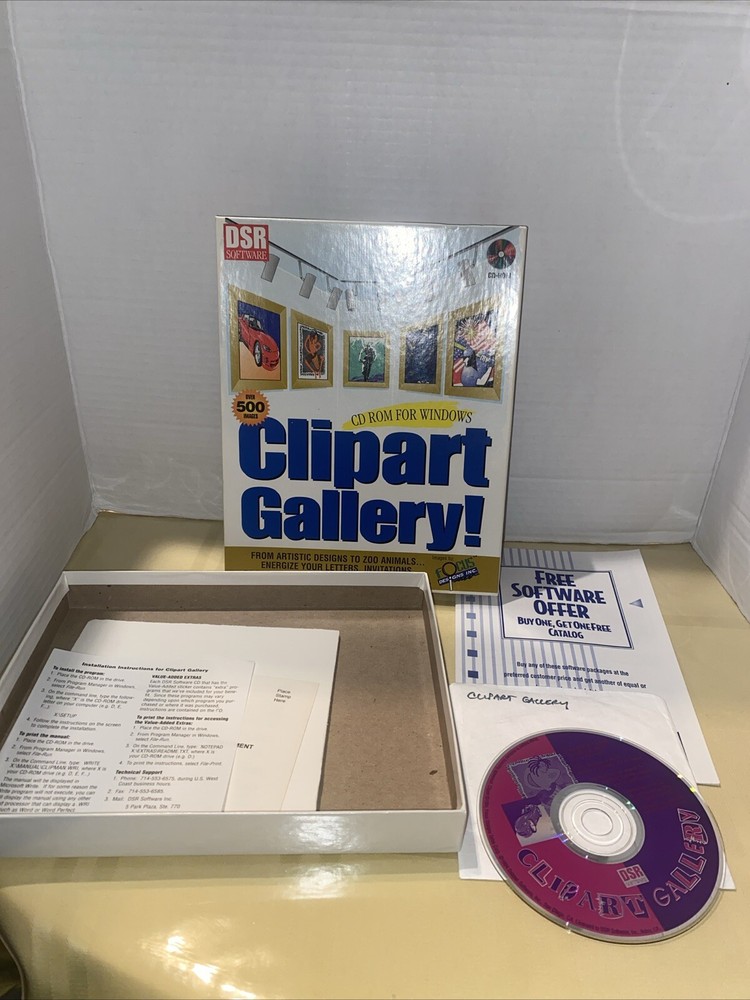 Clipart Gallery Cd-Rom For Windows Year 1994 For 3.1 Or Higher Read