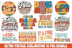 400+ Retro Sublimation PNG Design Bundle, Same Day Digital Download