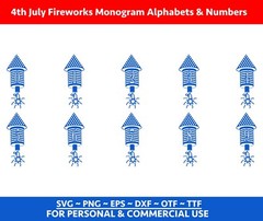 Fireworks FONT Svg, Usa Flag Alphabets and numbers svg, Patriotic Svg, 4th july