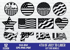 250+ Metal Wall Art SVG Bundle | 3D Laser Cut Files DXF EPS PNG | Glowforge CNC