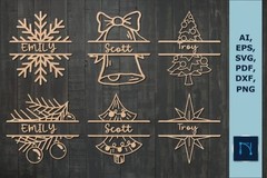 Christmas Wall Decor SVG Bundle, Laser Cut Files, Digital Download