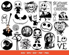 NIGHTMARE BEFORE CHRISTMAS SVG BUNDLE – Jack Skellington Halloween Cut Files