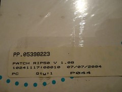 HEIDELBERG, PATCH RIP50 V 1.08, SOFTWARE, PART#PP.05398223, NEW