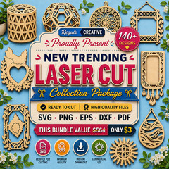 Laser Cut SVG Mega Bundle, 140+ Stunning Designs, Digital Download