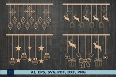 Christmas Wall Decor SVG Bundle, Laser Cut Files, Digital Download