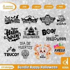 Bundle Halloween Svg, cricut, png, Studio digital diseños de archivos cortes