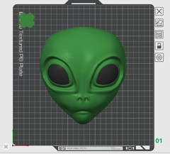 Alien Head – CNC Routing & 3D Print Model – STL + 3MF File for Printer Laser