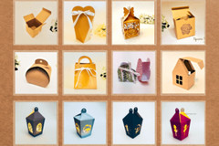 52 BOX TEMPLATE SVG Template with Handle Wedding Favors Party Favors Box Design