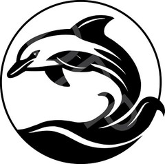 Dolphin SVG Vector Clipart Design Silhouette For Vinyl Decal Sticker