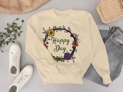 Happy Day PNG Clip Art Colorful Abstract Sublimation Design Digital