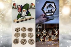 Christmas Laser Cut Mega Bundle 20+, 3D SVG Files, Digital Download