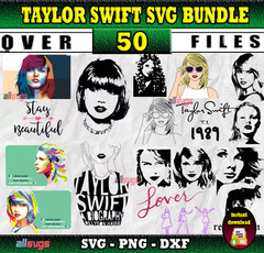 Taylor Swift SVG Bundle, SVG Files for Print & Cricut, Silhouette & Laser Cut