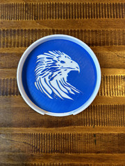 Majestic Eagle Coaster with Holder STL files for 3d printing and CNC Router