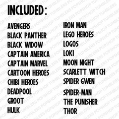 3500+ Mega Bundle LAYERED Files, Avangers, IronMan, Thor, Deadpool , Spider Man