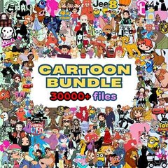 30000+ Files Cartoon Bundle SVG PNG CNC Cutting Design T Shirt Painting Digital