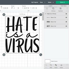SVG, PNG, “Hate Is A Virus, Stop Asian Hate, Asian American Lives” For Cricut