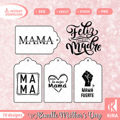 Bundle 78 Mother’s Day, Svg, cricut, png, Silhouette file digital