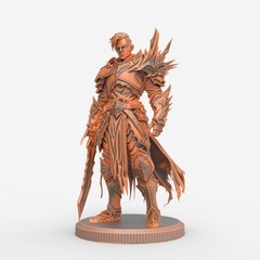 CNC Warrior Knight – 3D Printable – STL File for Laser & 3D Printing Resin Print