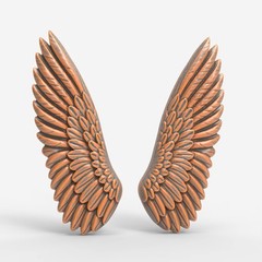 Angels Wings Wood Carving Design – Wood Carving Design – 3D STL CNC File