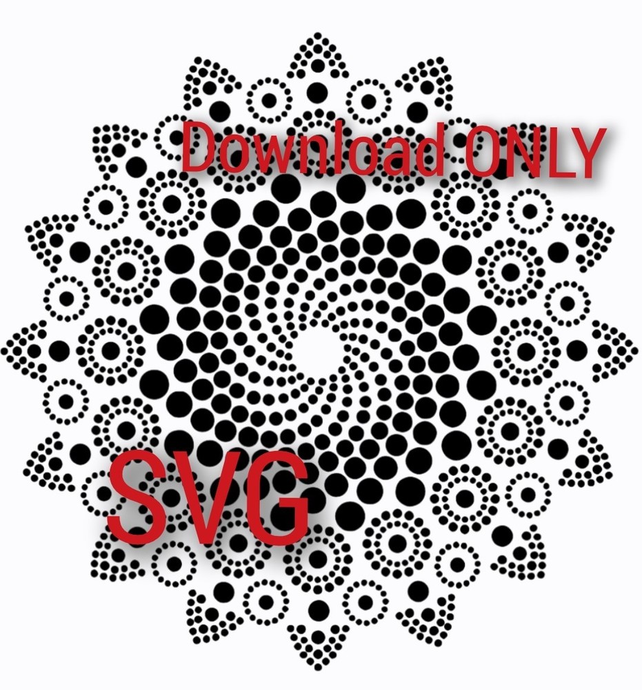 Circle Mandala SVG Image Clipart Design Vinyl Decal Sticker ** Download ONLY