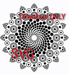 Circle Mandala SVG Image Clipart Design Vinyl Decal Sticker ** Download ONLY