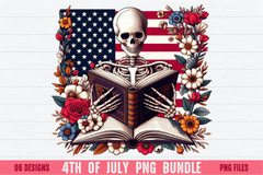 Retro 4th of July USA PNG Bundle Sublimation Designs, Digital Download