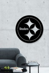 Pittsburgh Steelers badge laser cut vector files dxf, svg, eps. ai, pdf, png
