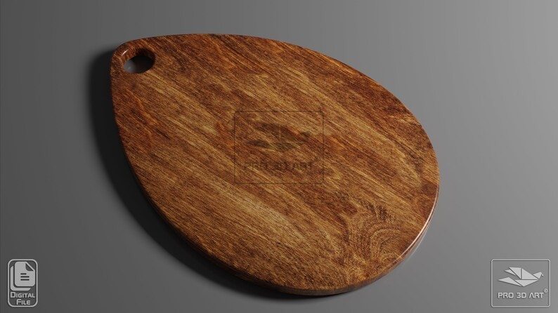 Cutting Board CNC Files for Wood (svg, dxf, pdf, eps, ai, stl)